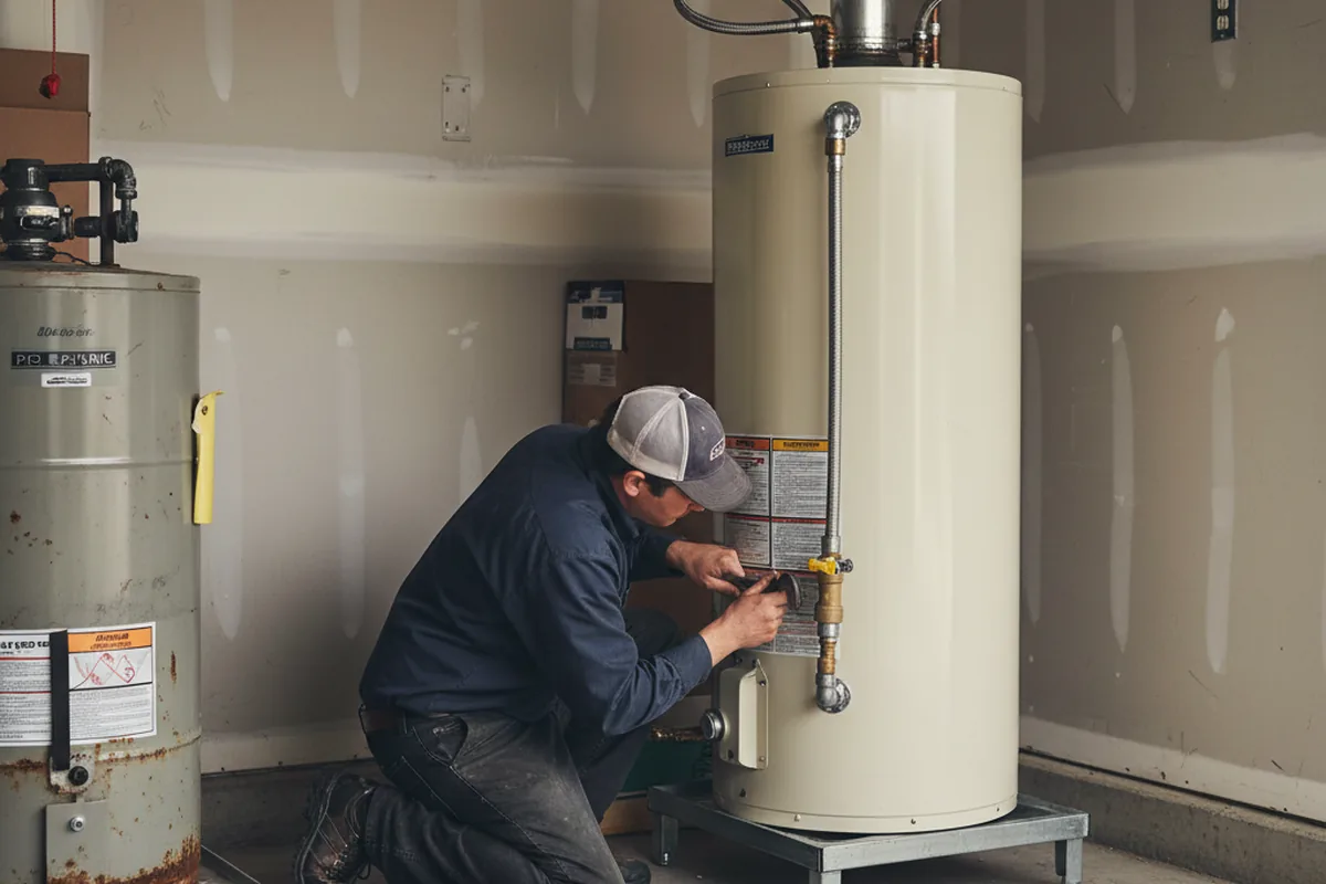 Water heater and shutoff valve replacement in Fancy Farm