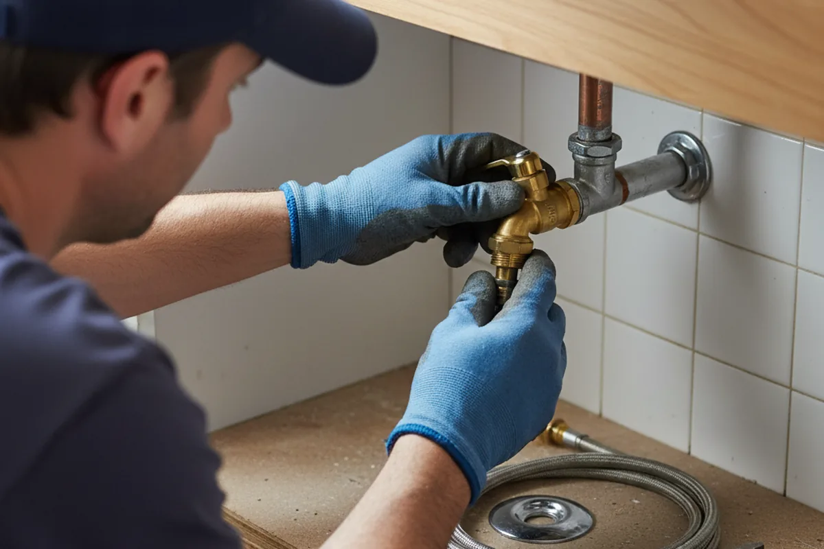 Shutoff valve and fitting work during Emergency Plumbing in Fancy Farm